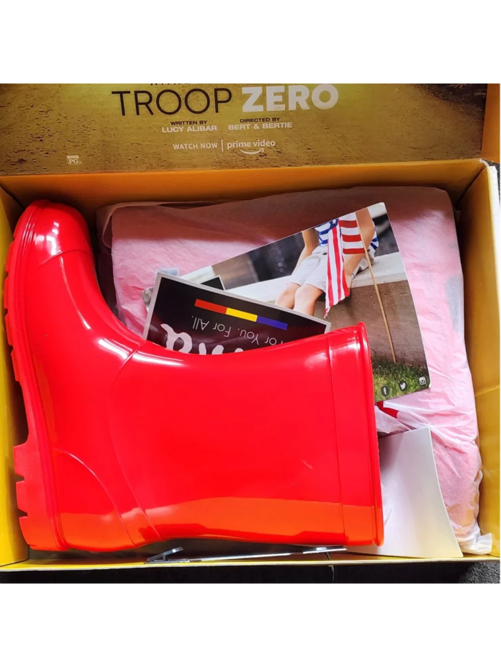 Roma Abel Kids Rain Boots Size 3 US - Glossy Red - Troop Zero Edition New In Box